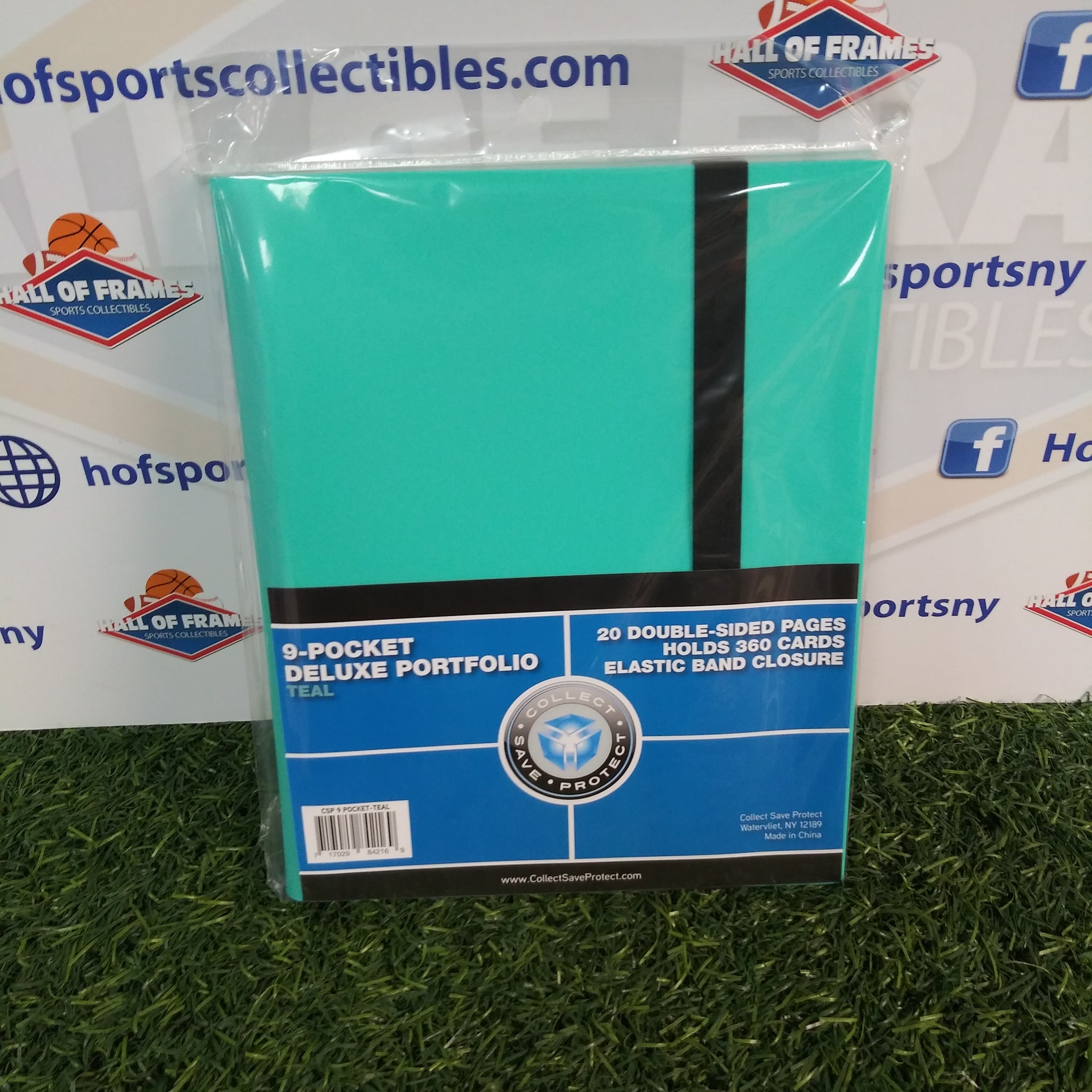 COLLECT SAVE PROTECT TEAL 9 POCKET DELUXE PORTFOLIO BINDER!