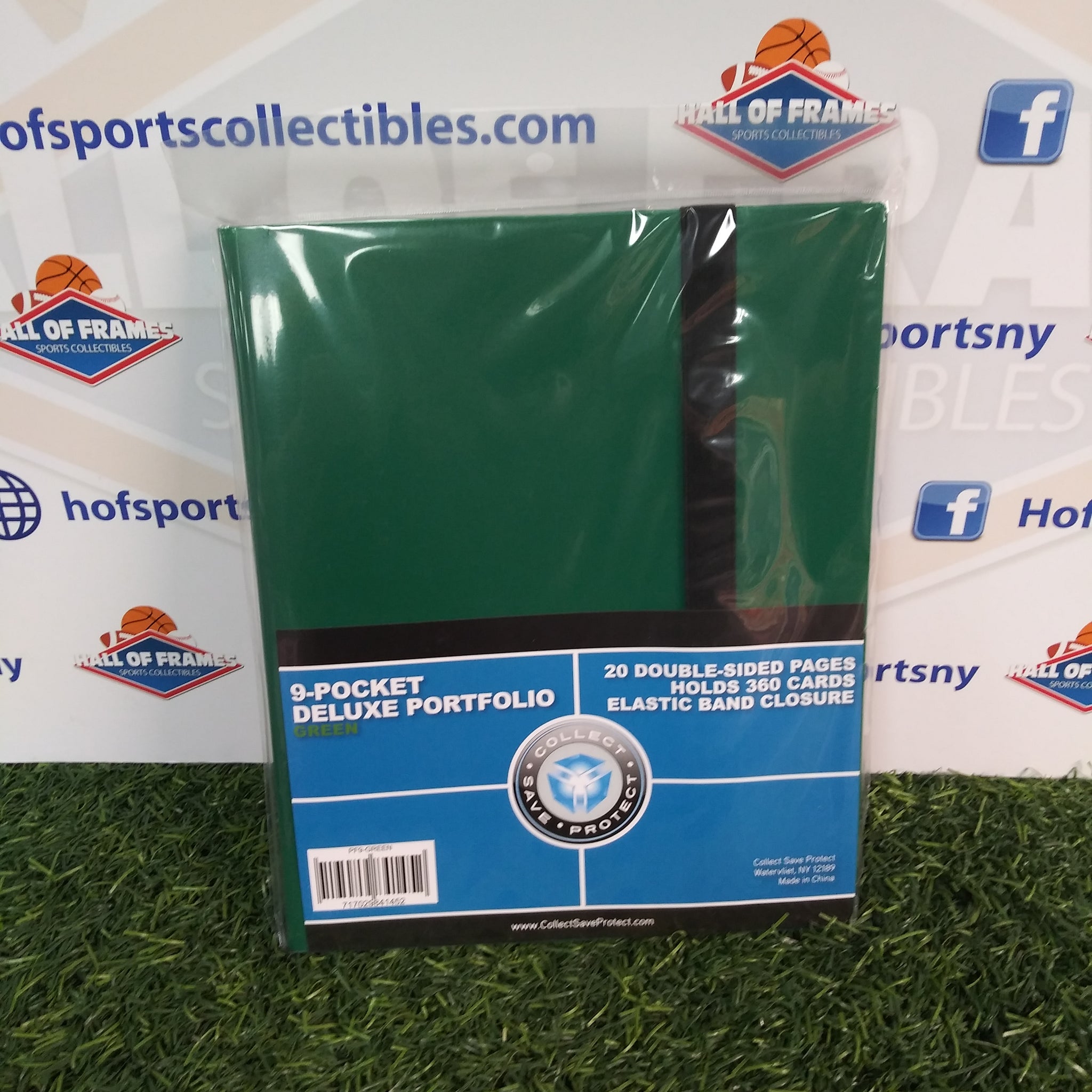 COLLECT SAVE PROTECT GREEN 9 POCKET DELUXE PORTFOLIO BINDER!