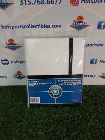 COLLECT SAVE PROTECT WHITE 9 POCKET DELUXE PORTFOLIO BINDER!