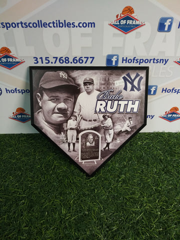 BABE RUTH NEW YORK YANKEES HOME PLATE SHAPED WALL ART!