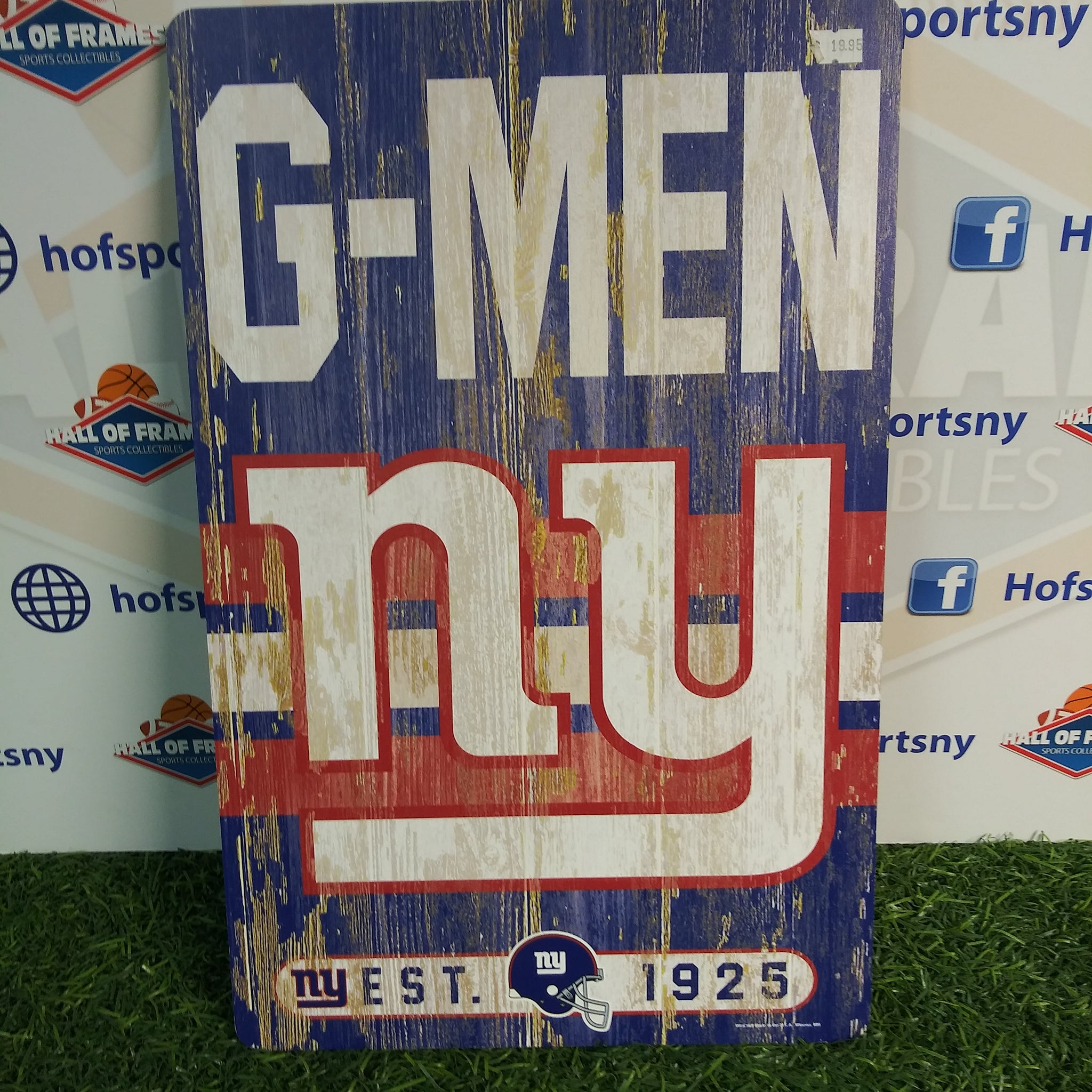 NEW YORK GIANTS "G-MEN" EST 1925 WOOD LOGO SIGN!