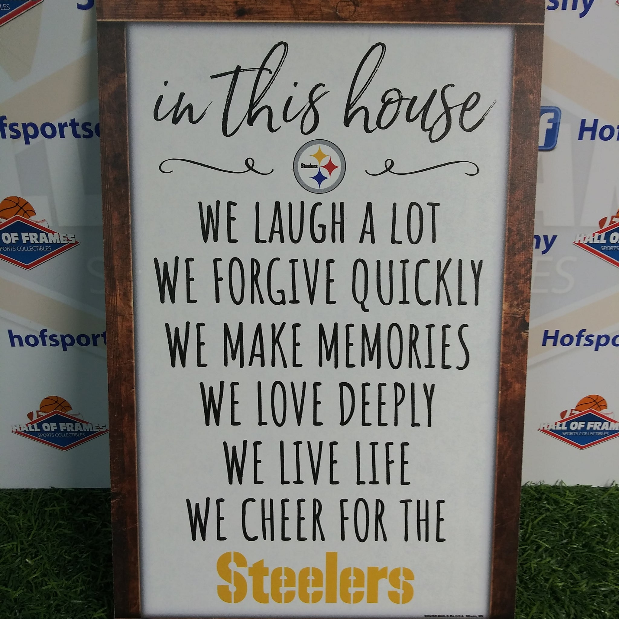 PITTSBURGH STEELERS "IN THIS HOUSE" WOOD LOGO SIGN!