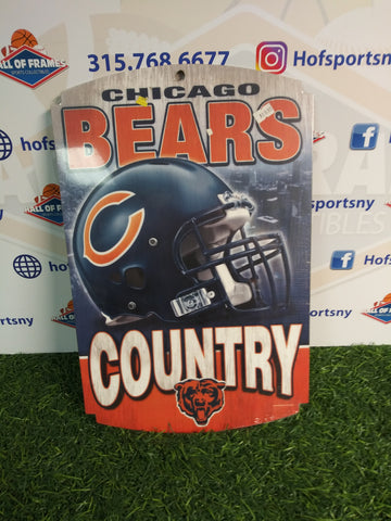 CHICAGO BEARS COUNTRY HELMET LOGO WOOD SIGN!