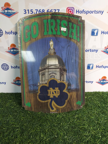 NOTRE DAME UNIVERSITY "GO IRISH" WOOD SIGN!