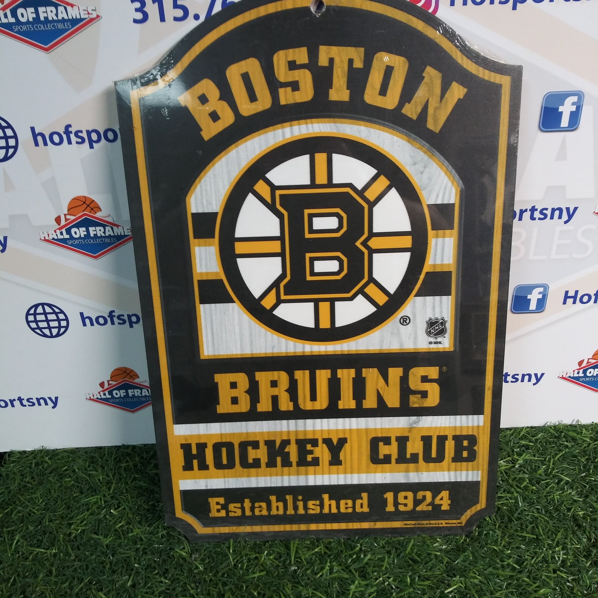 BOSTON BRUINS HOCKEY CLUB TRADITIONAL LOGO WOOD SIGN!