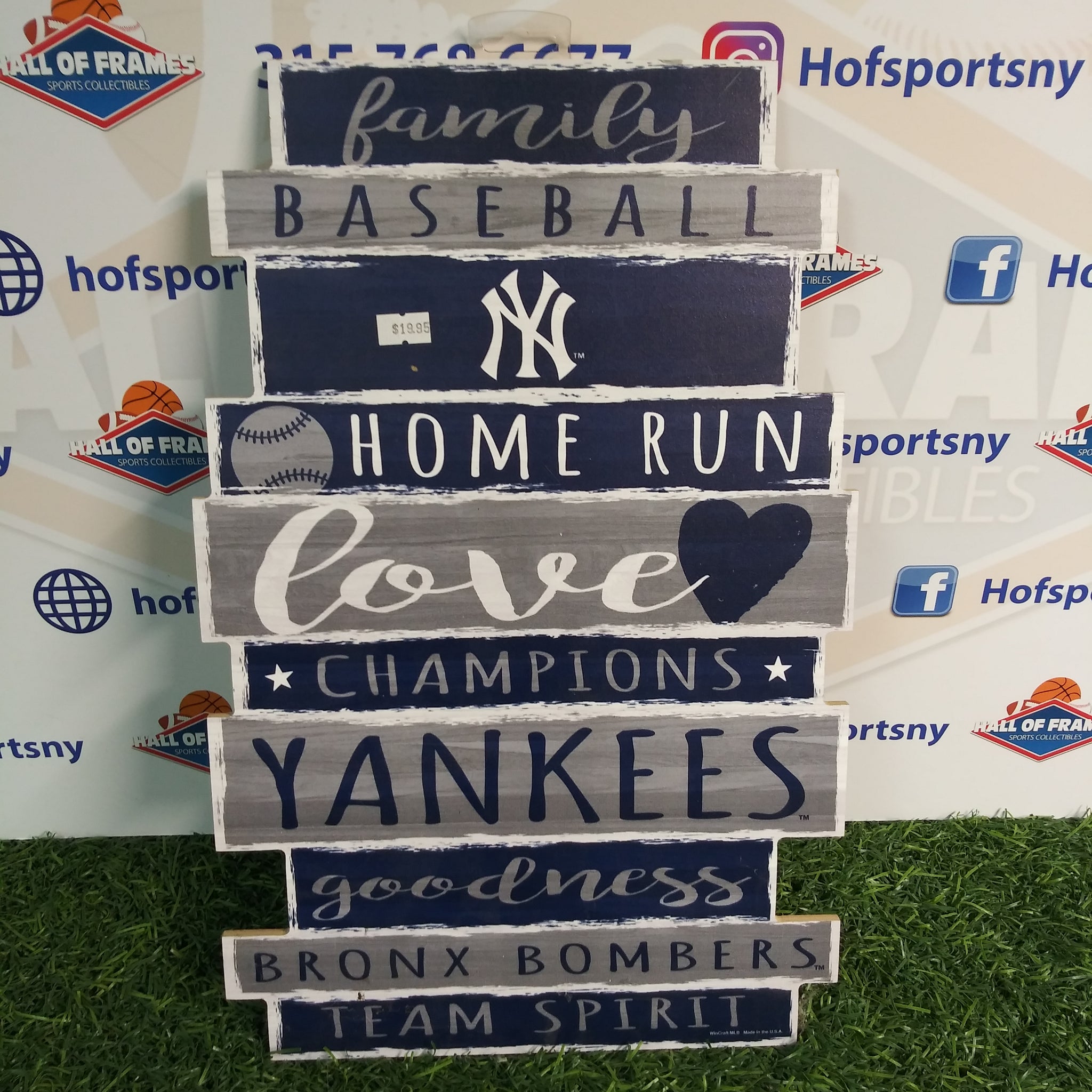 NEW YORK YANKEES TEAM SPIRIT WOOD SIGN!