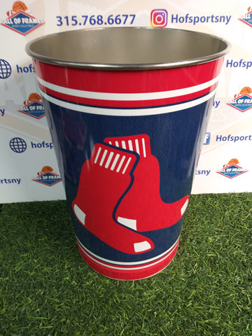 BOSTON RED SOX METAL TRASH CAN!