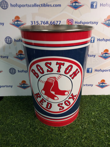 BOSTON RED SOX METAL TRASH CAN!