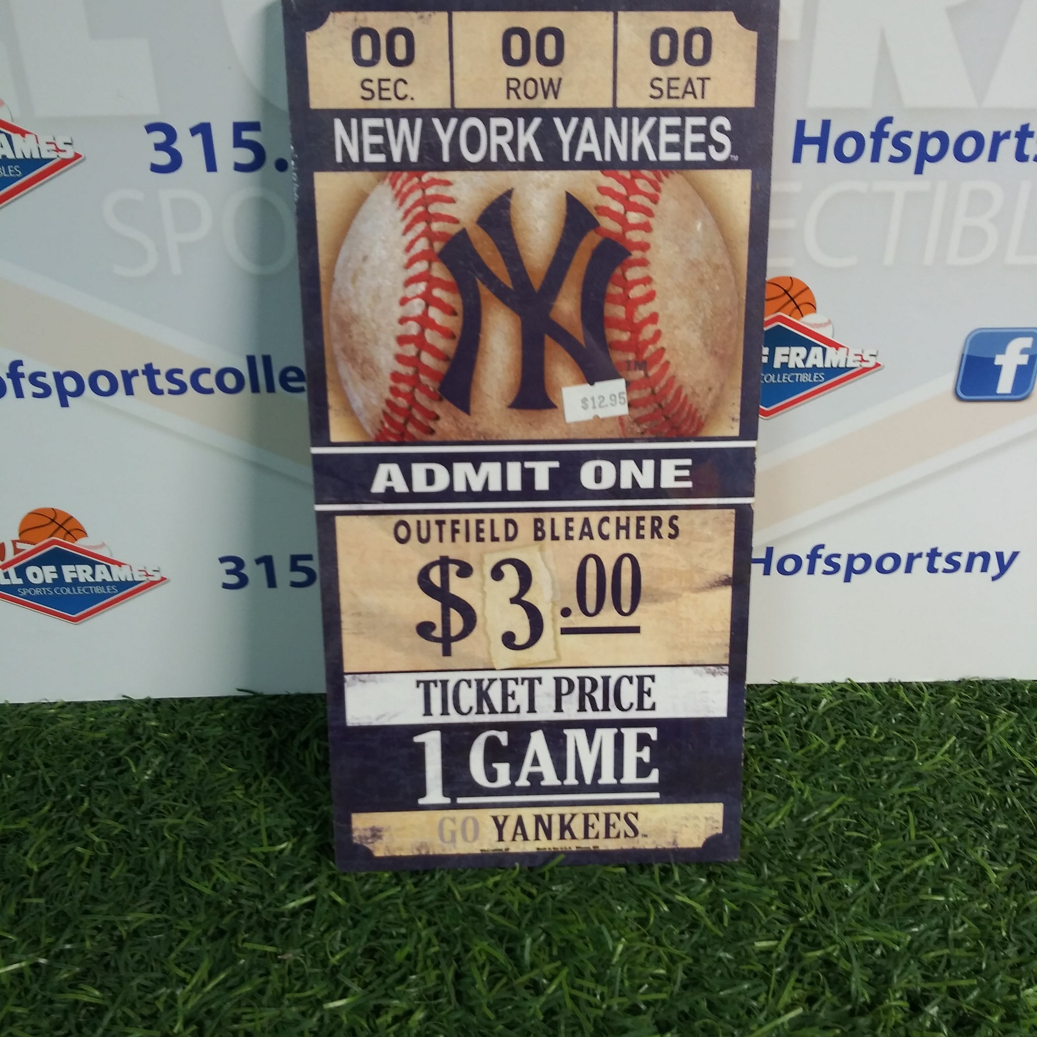 NEW YORK YANKEES "ADMIT ONE" TICKET WOOD SIGN!