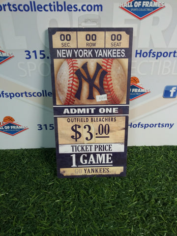 NEW YORK YANKEES "ADMIT ONE" TICKET WOOD SIGN!