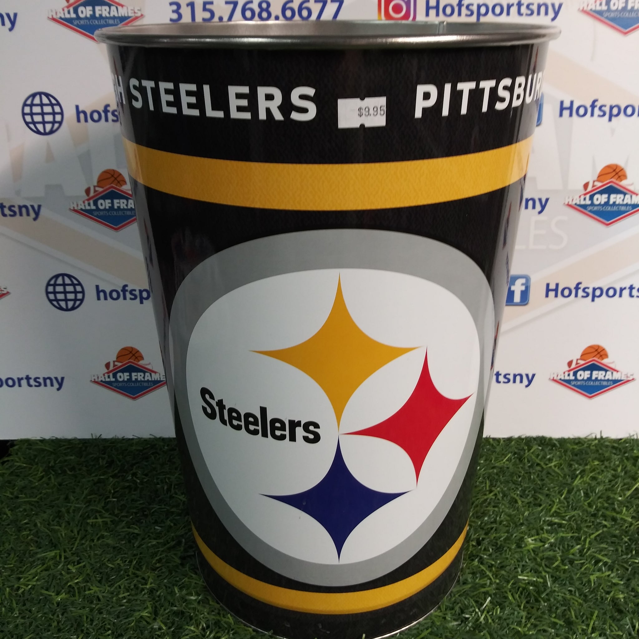 PITTSBURGH STEELERS METAL TRASH CAN!