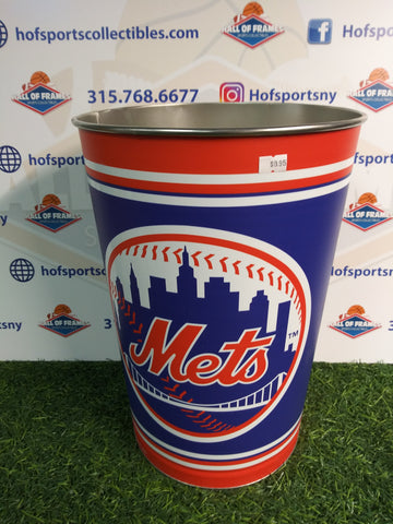 NEW YORK METS METAL TRASH CAN!