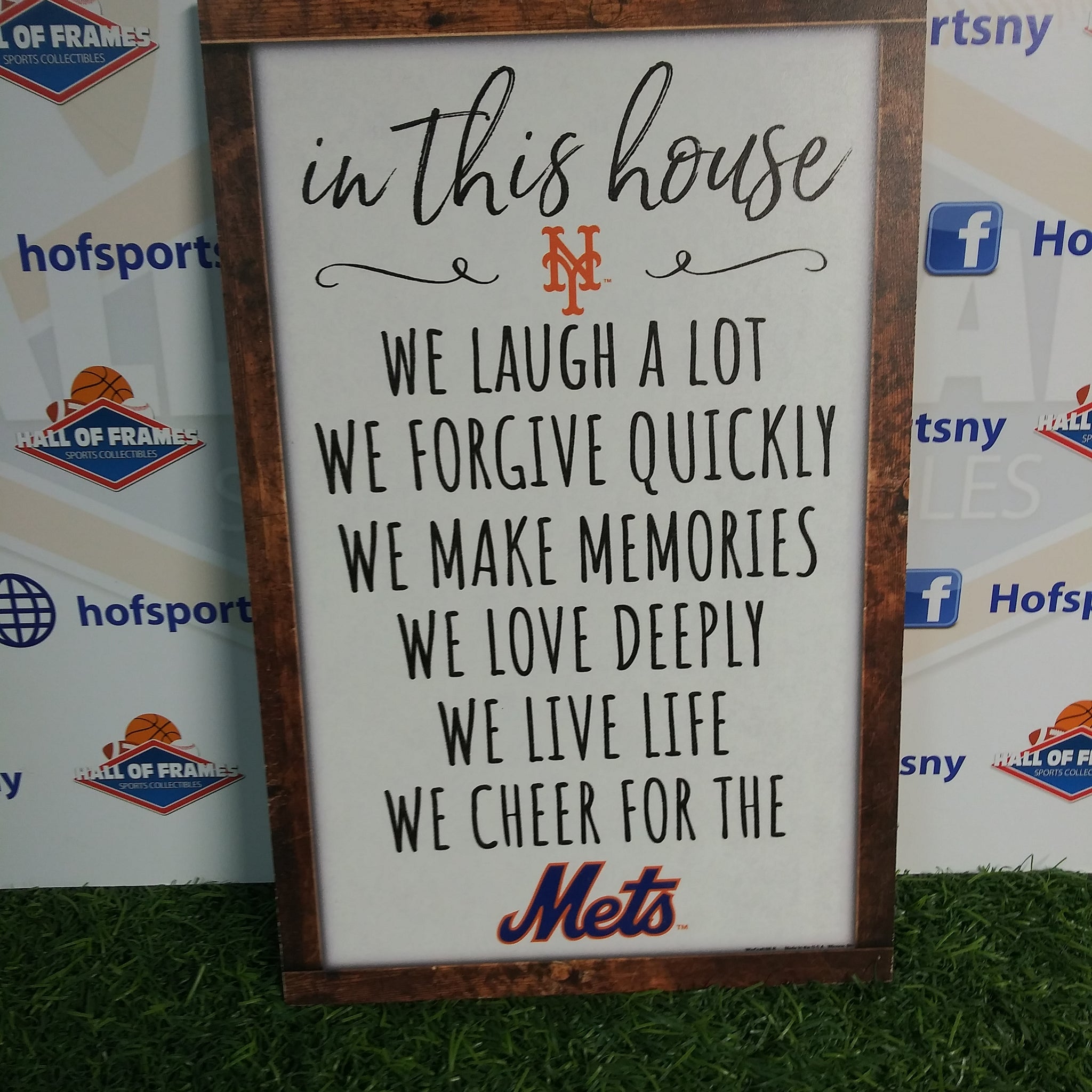 NEW YORK METS "IN THIS HOUSE" LOGO SIGN!