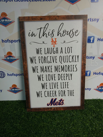 NEW YORK METS "IN THIS HOUSE" LOGO SIGN!