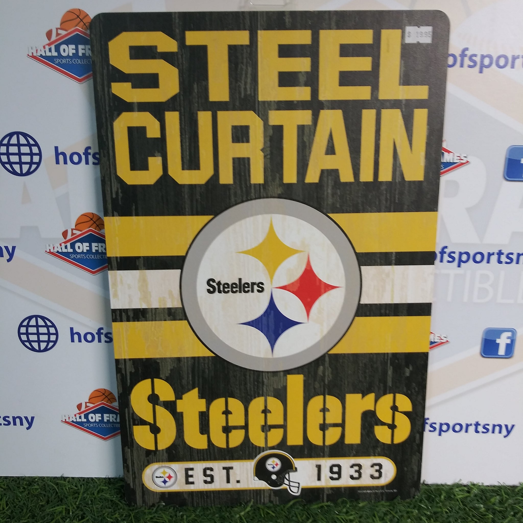 PITTSBURGH STEELERS "STEEL CURTAIN" LOGO WOODEN SIGN!