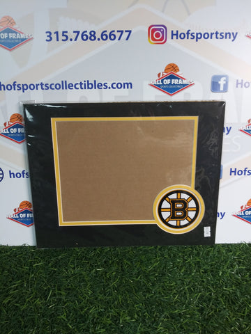 BOSTON BRUINS PHOTOFILE 11X14 HORIZONTAL MAT WITH LOGO! FITS 8X10 PHOTO!