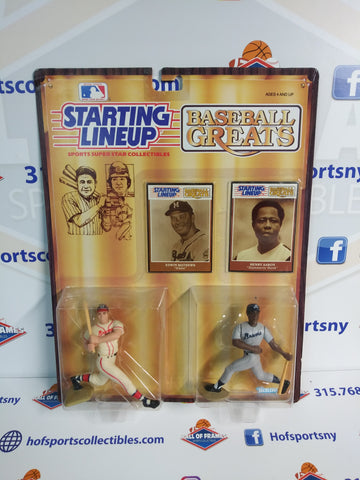 1989 KENNER STARTING LINEUP HANK AARON EDDIE MATTHEWS BASEBALL GREATS! (B)