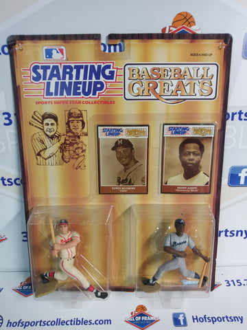 1989 KENNER STARTING LINEUP HANK AARON EDDIE MATTHEWS BASEBALL GREATS! (B)