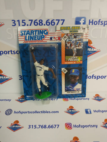 1993 KENNER STARTING LINEUP KEN GRIFFEY JR SPECIAL SERIES W/ BONUS CARD ACTION FIGURE!