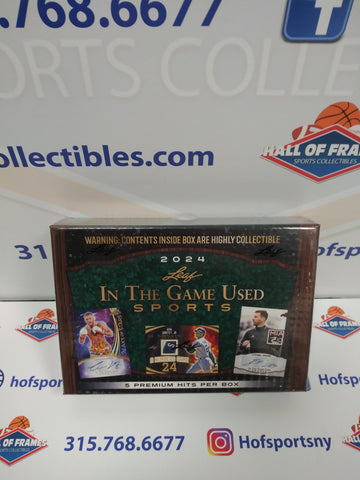 2024 LEAF IN THE GAME USED SPORTS MULTISPORT HOBBY BOX! 5 HITS PER BOX!