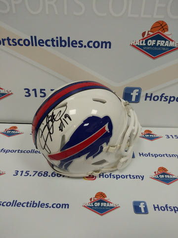 ISAIAH MCKENZIE BUFFALO BILLS SIGNED WHITE MINI HELMET! HOF COA!