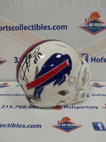 ISAIAH MCKENZIE BUFFALO BILLS SIGNED WHITE MINI HELMET! HOF COA!