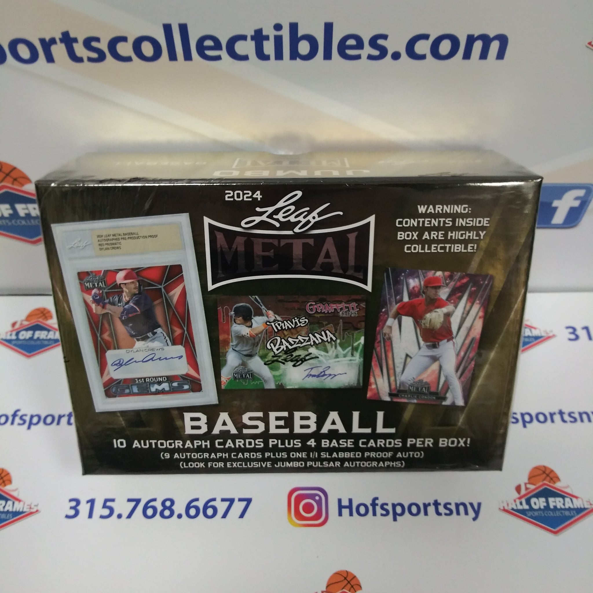 2024 LEAF METAL BASEBALL JUMBO HOBBY BOX! 10 AUTOS!