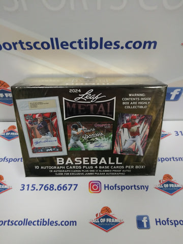 2024 LEAF METAL BASEBALL JUMBO HOBBY BOX! 10 AUTOS!