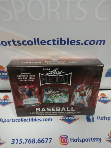 2024 LEAF METAL BASEBALL HOBBY BOX! 5 AUTOS!