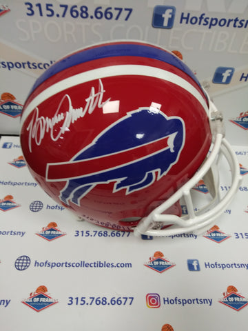 BRUCE SMITH SIGNED FULL SIZE REP BILLS HELMET JSA WITNESS COA