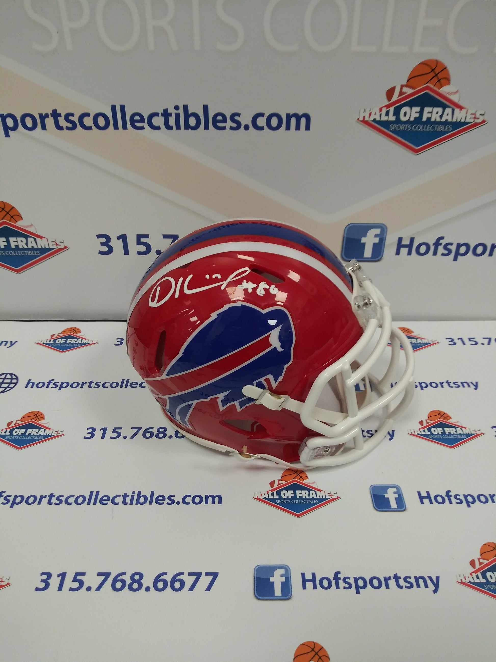 buffalo bills mini football helmet DALTON KINCAID BUFFALO BILLS SIGNED RED MINI HELMET! JSA COA!