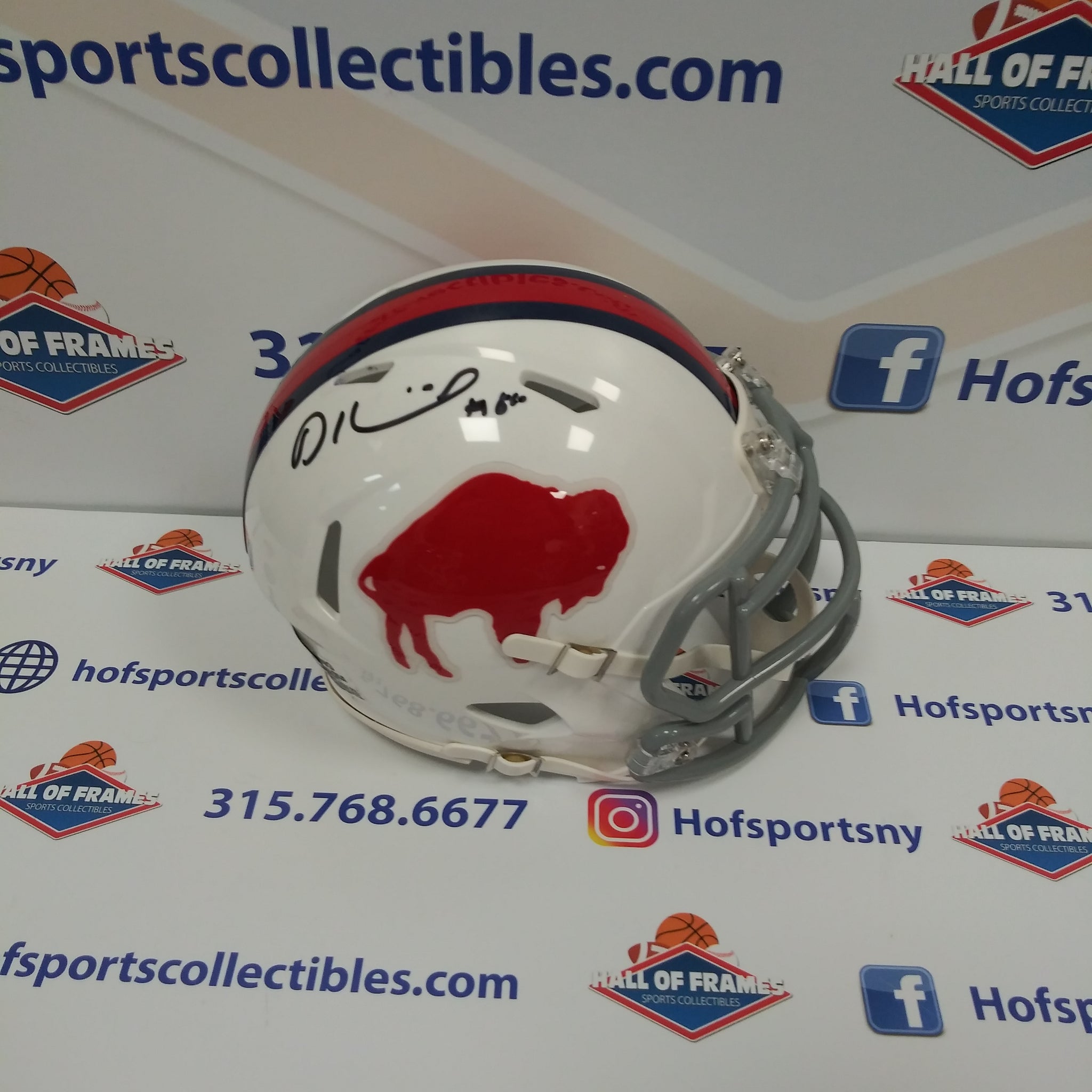 DALTON KINCAID BUFFALO BILLS SIGNED THROWBACK MINI HELMET! JSA COA!