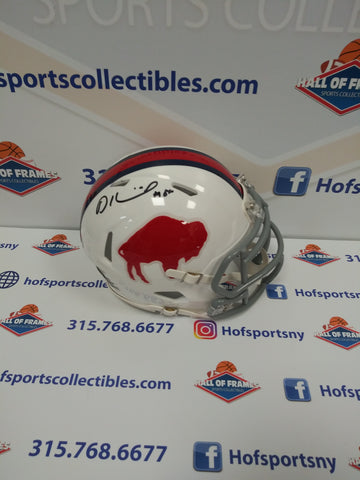 DALTON KINCAID BUFFALO BILLS SIGNED THROWBACK MINI HELMET! JSA COA!