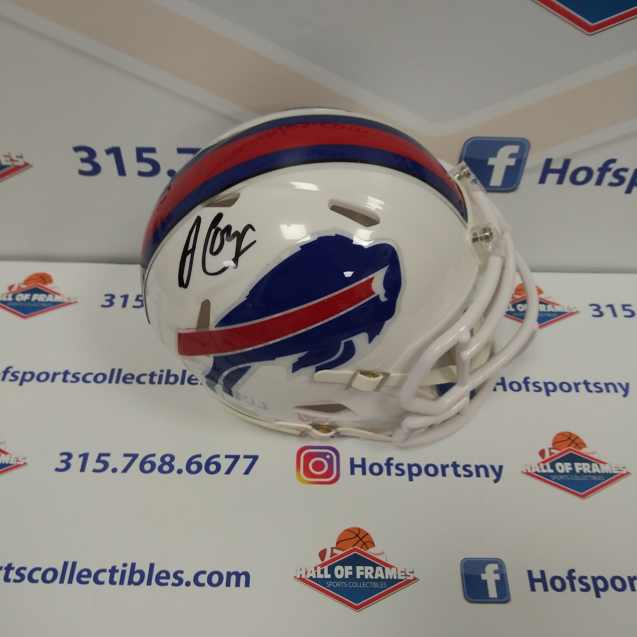 AMARI COOPER BUFFALO BILLS SIGNED WHITE MINI HELMET! JSA COA!