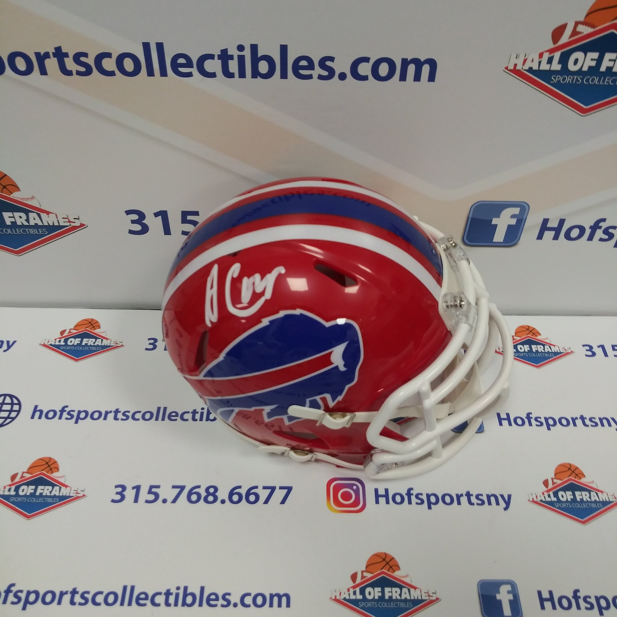 AMARI COOPER BUFFALO BILLS SIGNED RED MINI HELMET! JSA COA!