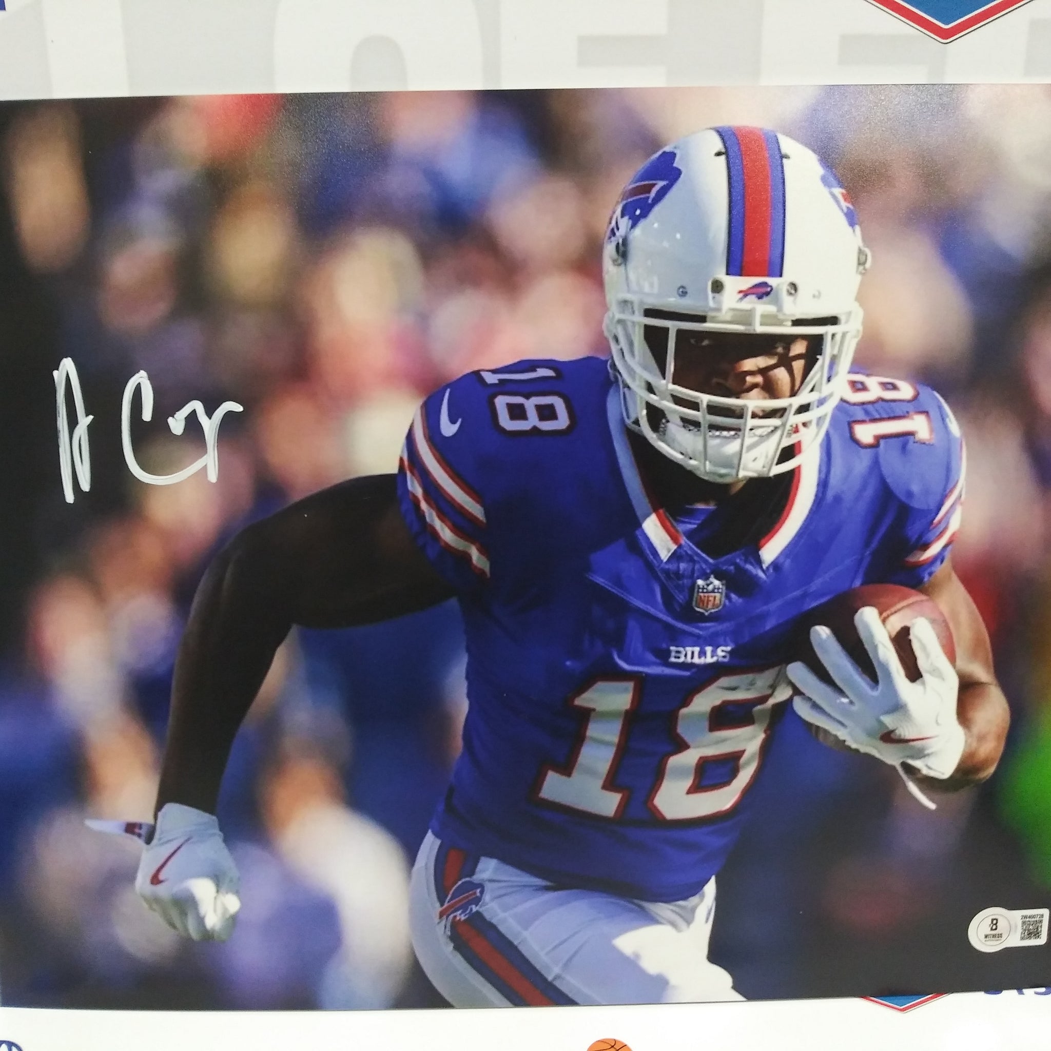 AMARI COOPER BUFFALO BILLS WHITE SIGNED 11X14 BGS WITNESS COA!