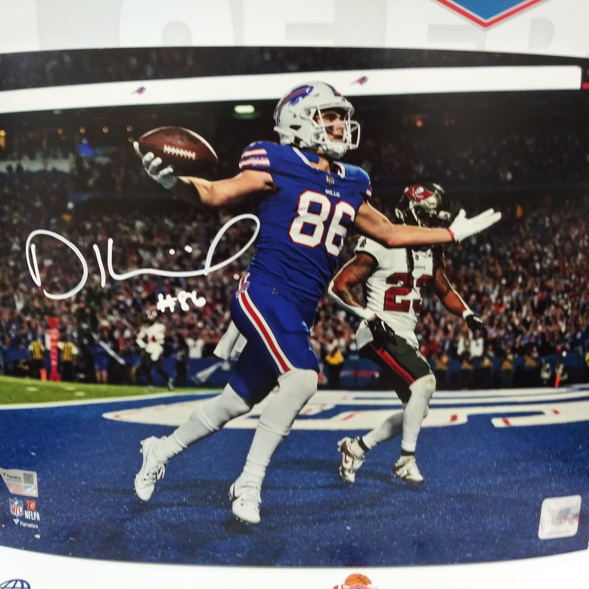 DALTON KINCAID BUFFALO BILLS WHITE SIGNED 11X14 FANATICS COA!