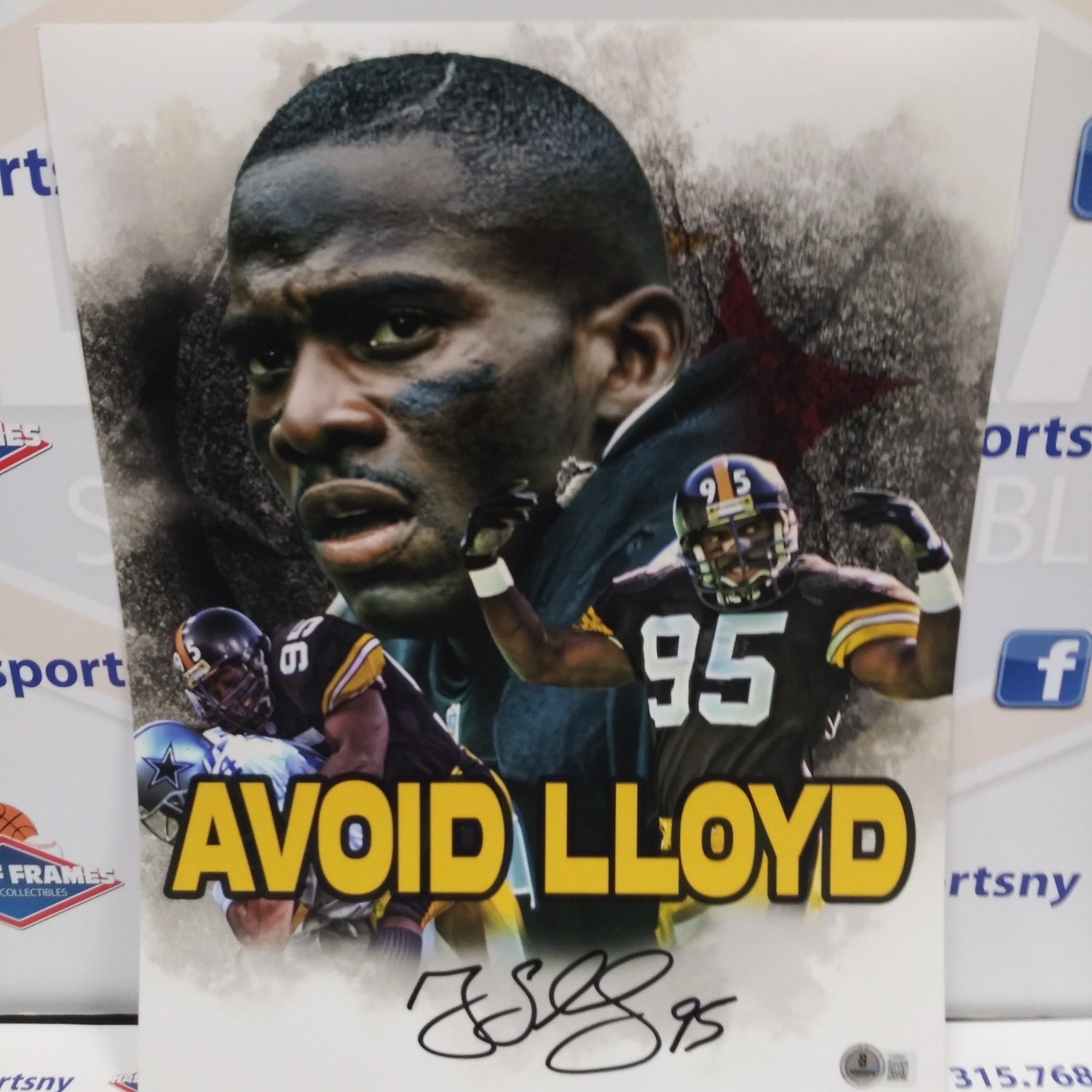 GREG LLOYD PITTSBURGH STEELERS SIGNED 11X14 COLLAGE BGS COA!