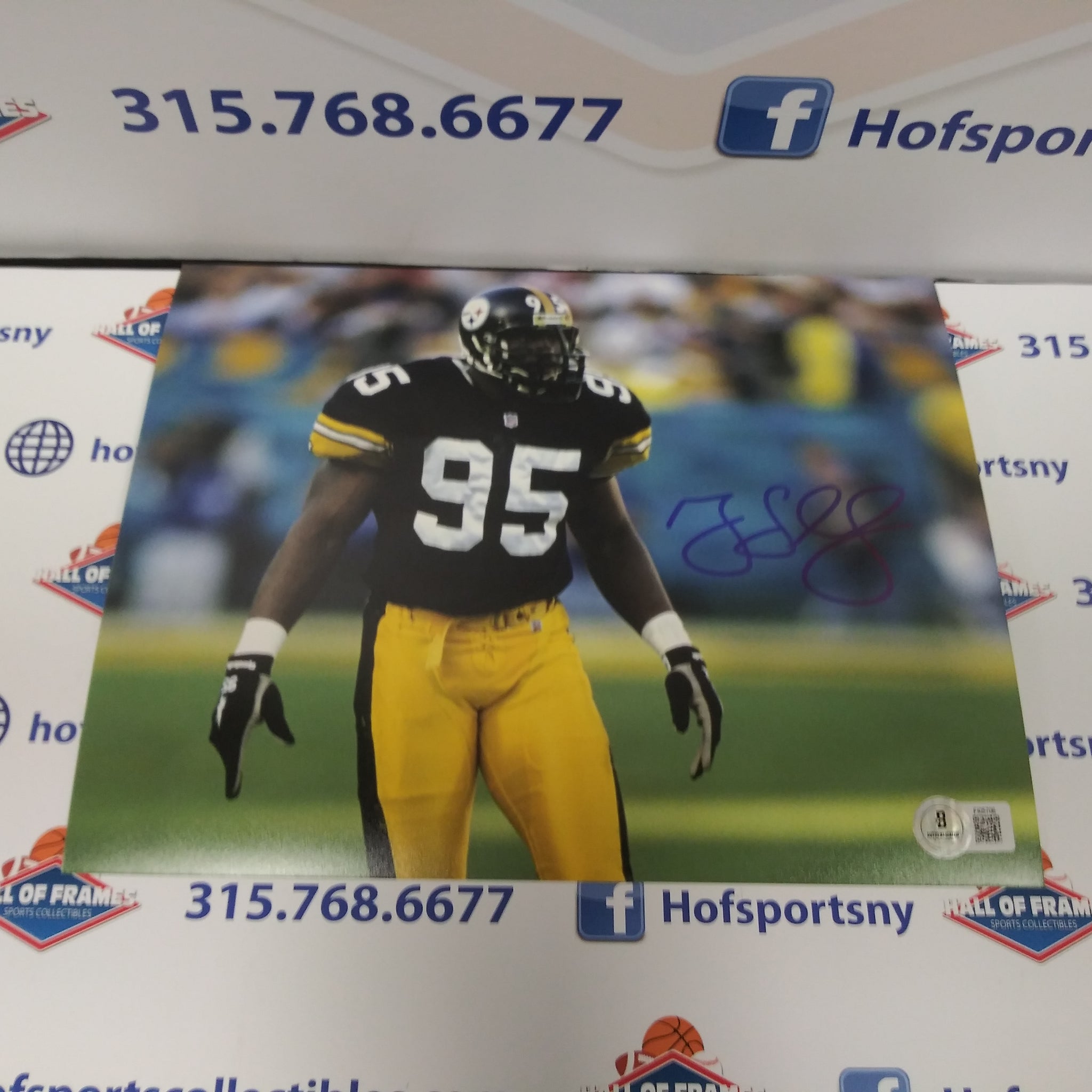 GREG LLOYD PITTSBURGH STEELERS SIGNED 8X10 BGS COA!