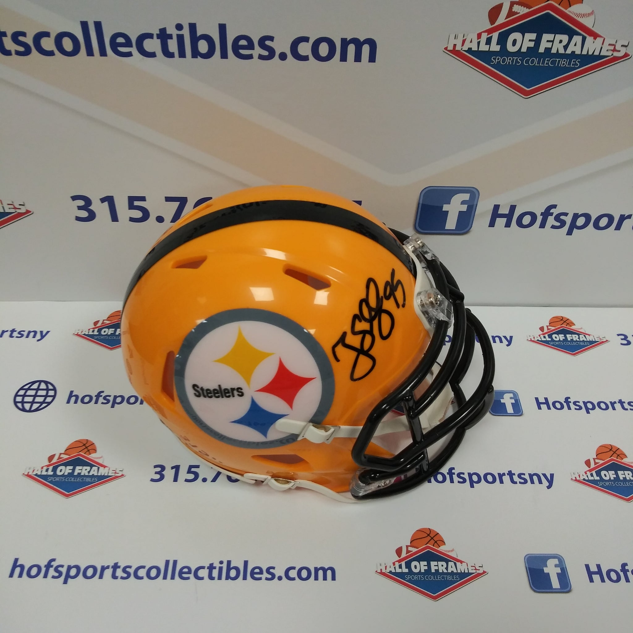 GREG LLOYD PITTSBURGH STEELERS SIGNED YELLOW SPEED MINI HELMET BGS COA!