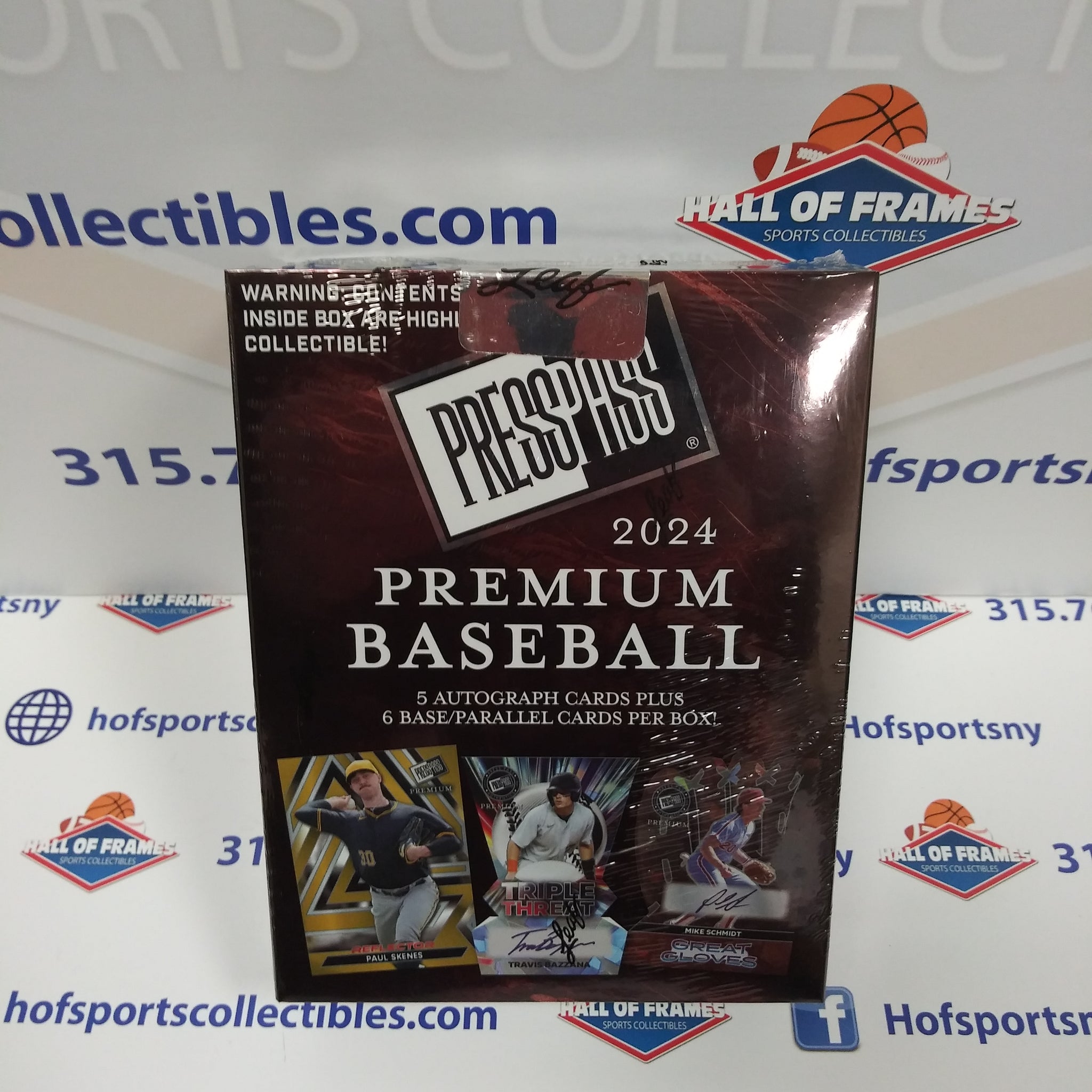 2024 LEAF PRESS PASS BASEBALL HOBBY BOX! 5 AUTOS!