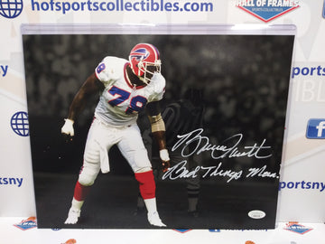 BRUCE SMITH SIGNED BUFFALO BILLS 11X14 INSC 