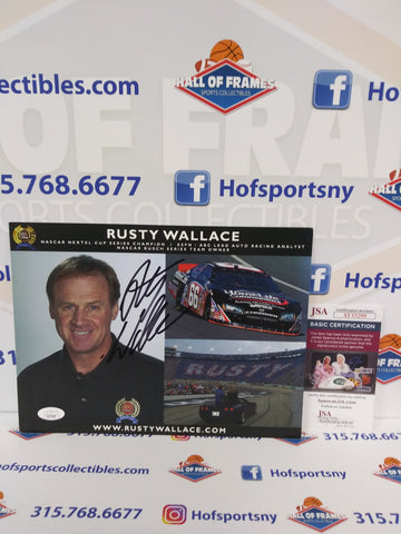 RUSTY WALLACE SIGNED 8 X 11 HOMELIFE PHOTO JSA COA