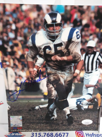 TOM MACK SIGNED COLTS 8X10 PHOTO - JSA COA