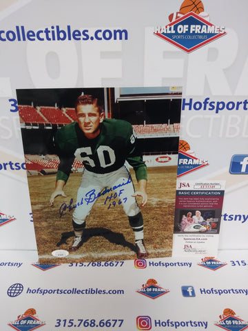 CHUCK BEDNARIK EAGLES SIGNED 8X10 - JSA COA