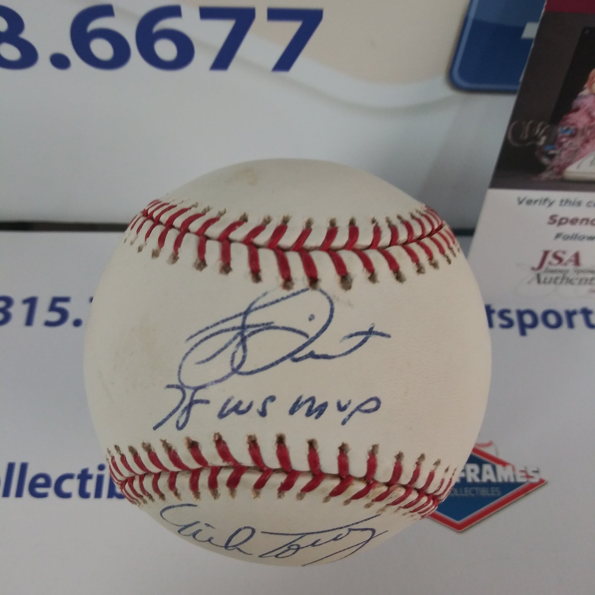 BUCKY DENT / MIKE TORREZ SIGNED YANKEES RED SOX MLB BASEBALL - JSA COA