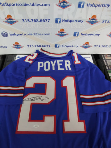 JORDAN POYER SIGNED BUFFALO BILLS BLUE CUSTOM XL JERSEY - JSA