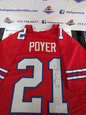 JORDAN POYER SIGNED BUFFALO BILLS RED CUSTOM XL JERSEY - JSA