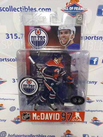 CONNOR MCDAVID OILERS MCFARLANE SPORTSPICKS PLATINUM EDITION NAVY JERSEY FIGURE!