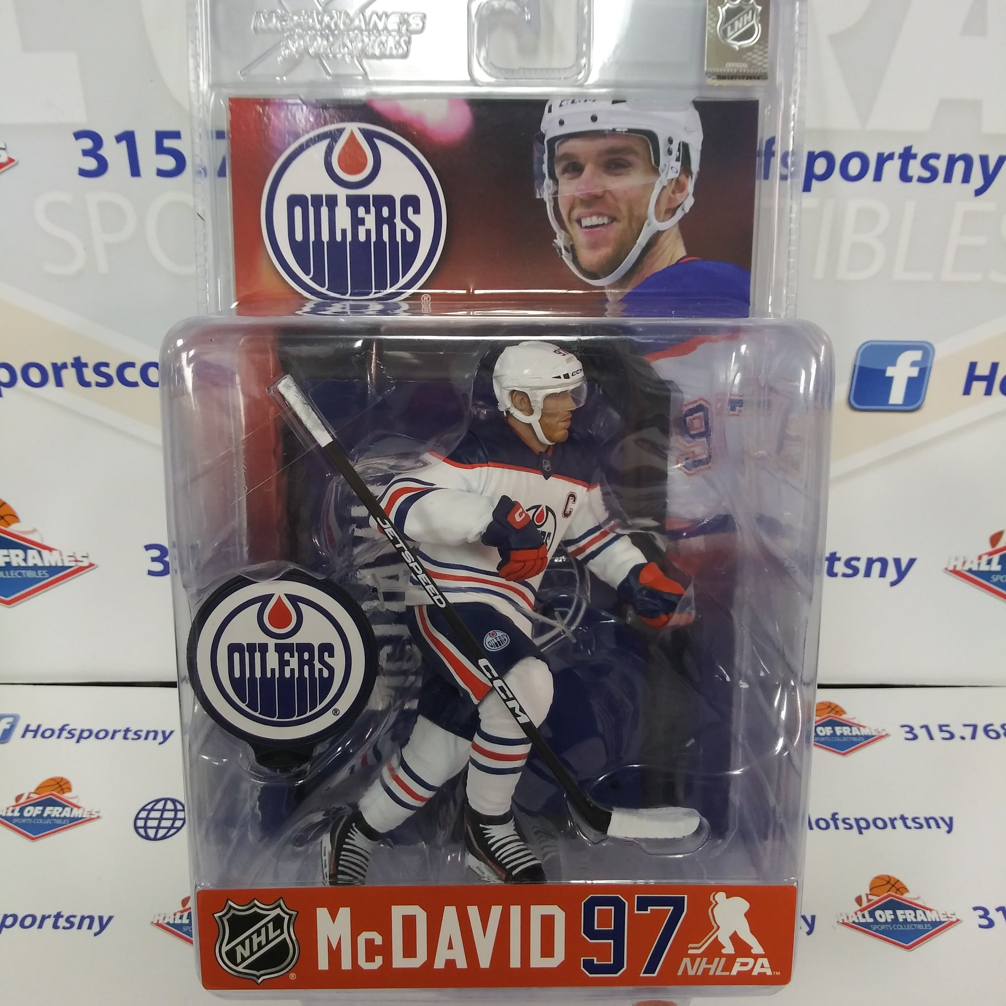 CONNOR MCDAVID OILERS MCFARLANE SPORTSPICKS WHITE JERSEY LEGACY FIGURE SERIES 3!